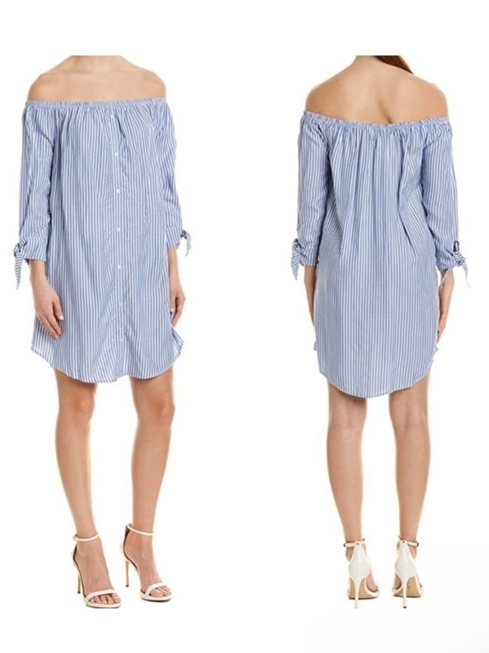 CUPCAKES AND CASHMERE Ciara Striped Dress M